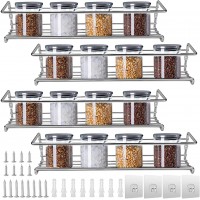 4 Pack Spice Racks Spice Rack Organizer for Cabinet, Door Mount